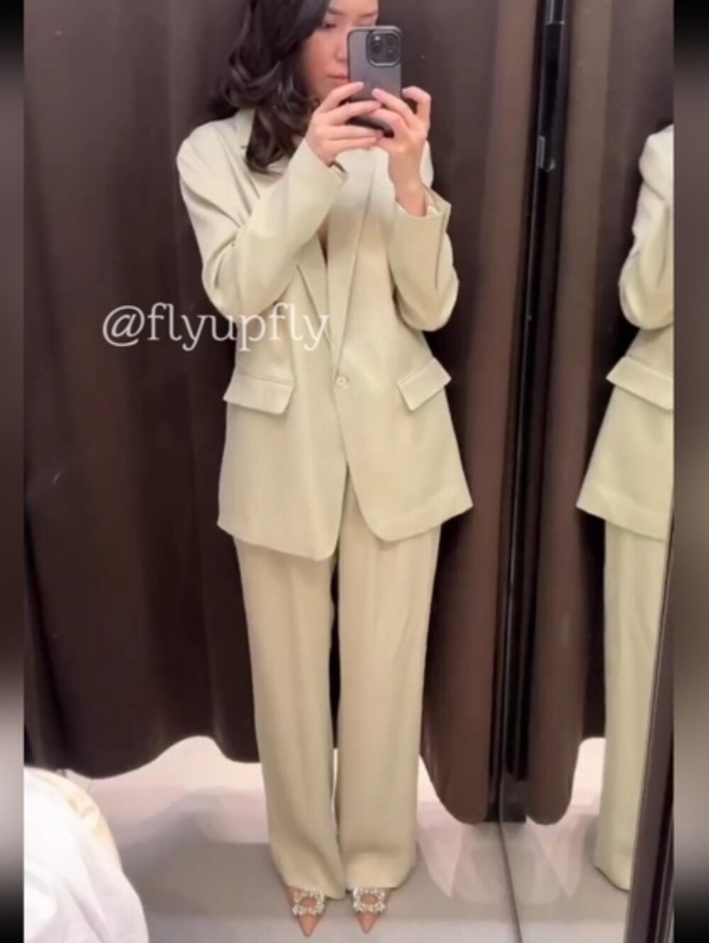ZARA Set 2 pc * Matching Blazer & Wide Pants Size XS